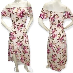 Band of Gypsies Off the Shoulder Hi Low Maxi